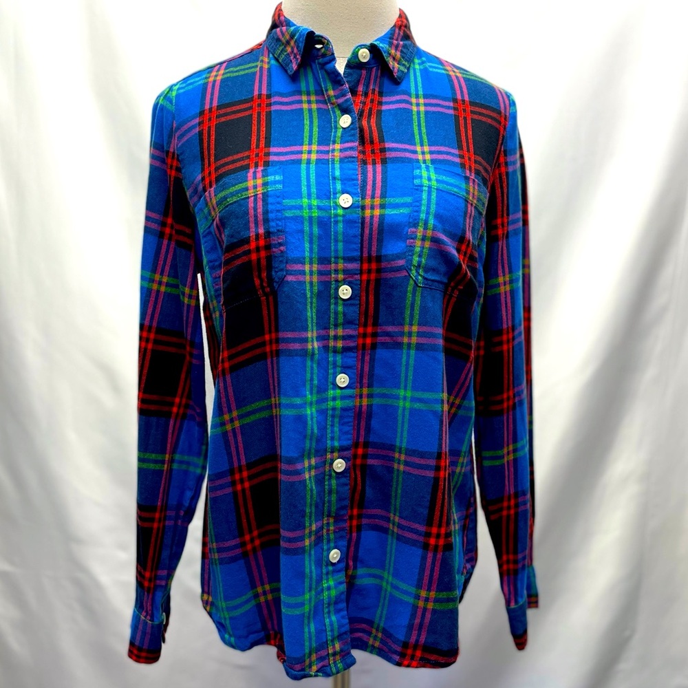 Old Navy Women’s Classic Plaid Shirt Sz Small